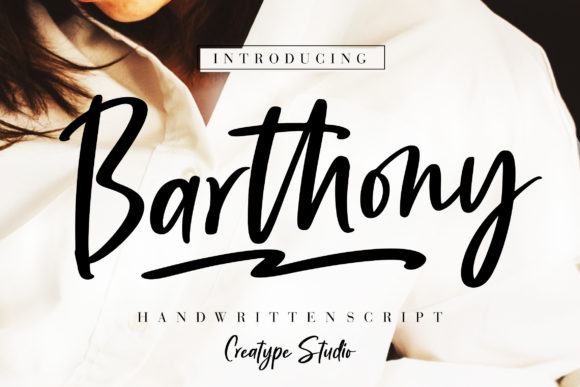 Barthony: A Whimsical Handwritten Font for Small Business Branding