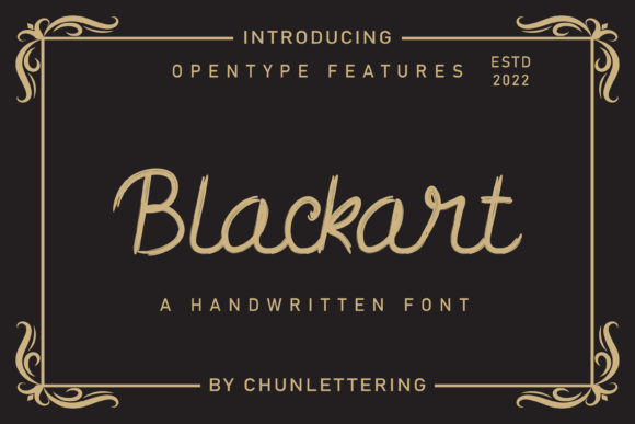 Blackart: A Delicate Script Handwritten Font for Editorial Design and Digital Publishing