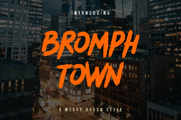 Bromph Town: A Playful Paint-Brushed Display Font for Crafty Makers and Etsy Sellers