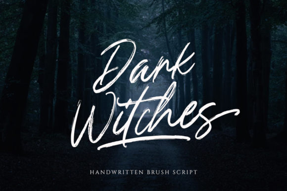 Dark Witches: A Cool Brushed Handwritten Font for Elegant Editorial Design