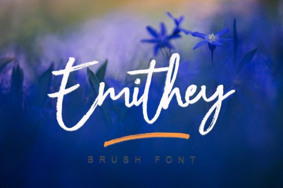 Emithey: A Romantic Brushed Calligraphy Font for Editorial Elegance