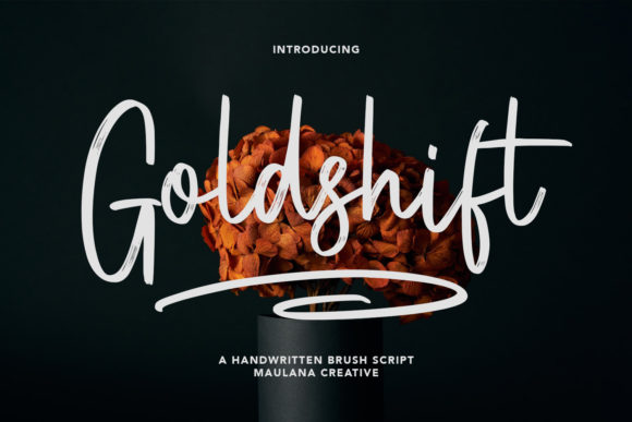 Goldshift: A Relaxed Brushed Handwritten Font for Crafters and Sellers