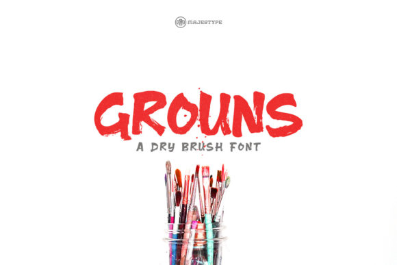Grouns: A Bold Brushed Font for Scroll-Stopping Digital Campaigns