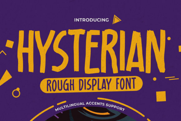 Hysterian: A Cool and Brushed Display Font for Modern Editorial Design