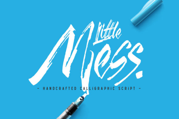 Little Mess: A Cool Brushed Handwritten Font for Creative Makers