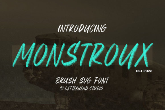 Monstroux: A Brushed Display Font for Bold Brand Campaigns and Social Media Graphics