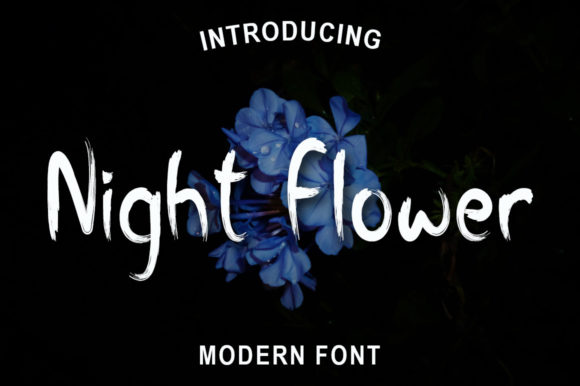 Night Flower: A Cool, Brushed Handwritten Font for Modern Editorial Design