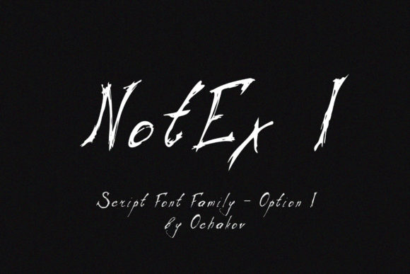 Notex-i: A Brushed Display Font for Crafters and Product Designers
