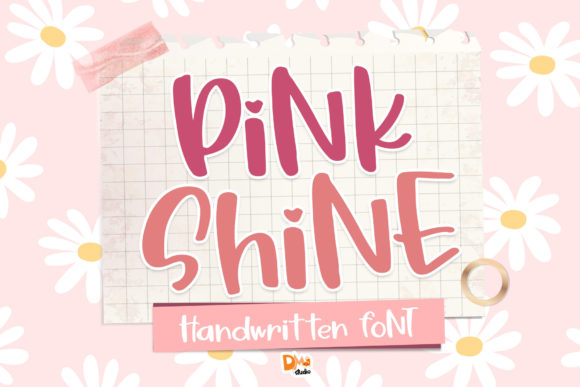 Pink Shine: A Cool Paint-Brushed Handwritten Font for Business Branding