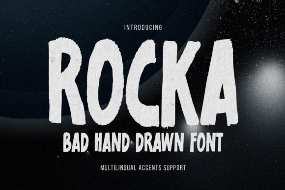Rocka: A Cool Brushed Display Font for Handmade Labels, Invitations, and More