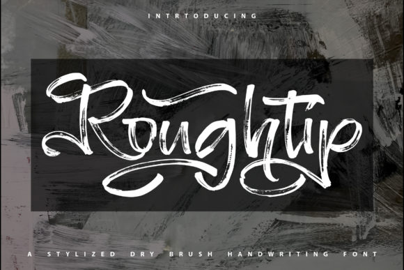 Roughtip: A Brushed Display Font for Crafters and Product Designers