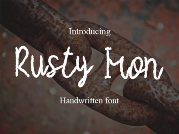 Rusty Iron: A Crayon-Brushed Handwritten Font for Chalkboard Quotes and Teaching Materials
