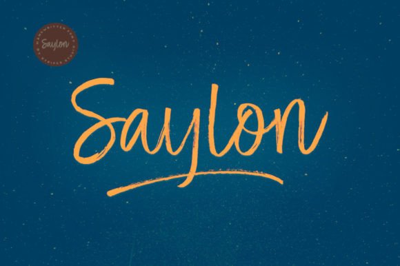 Saylon: A Romantic Brushed Calligraphy Typeface for Elegant Branding