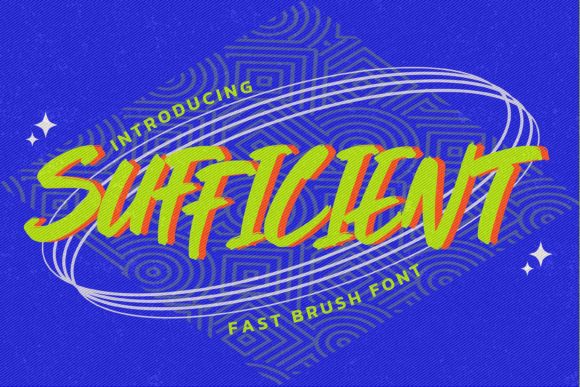 Sufficient: A Brushed Display Font for Creative Makers and Product Designers