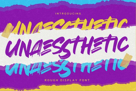 Unaessthetic: A Futuristic Brushed Display Font for Crafters and Sellers